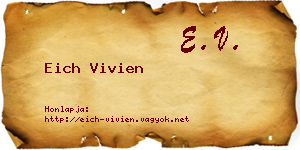 Eich Vivien névjegykártya